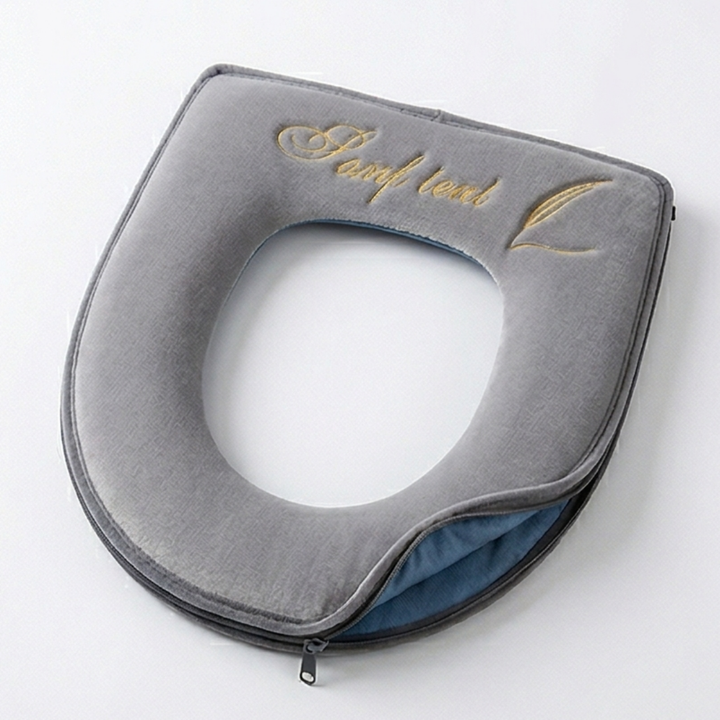 Coziseat – Soft Velvet Toilet Seat Cover with Zipper