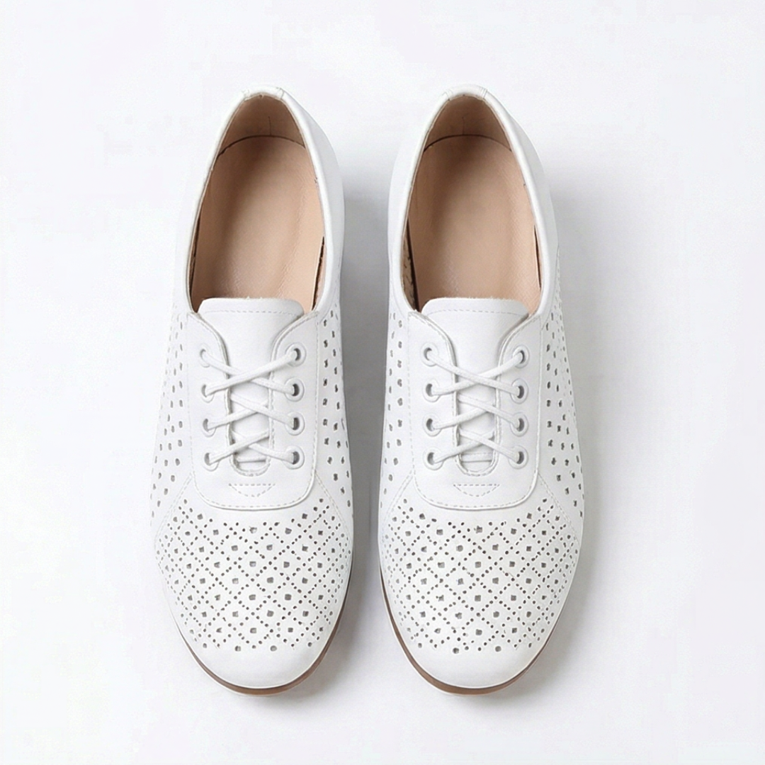 Aerella – Women's Breathable Perforated Block Heel Shoes