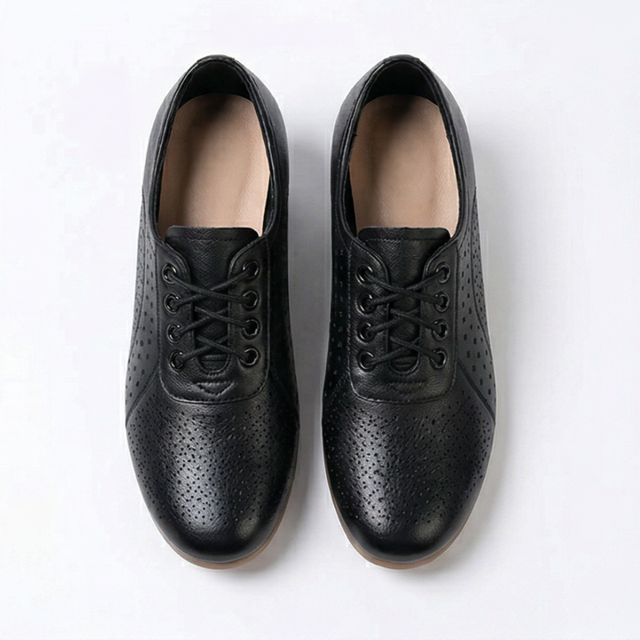 Aerella – Women's Breathable Perforated Block Heel Shoes