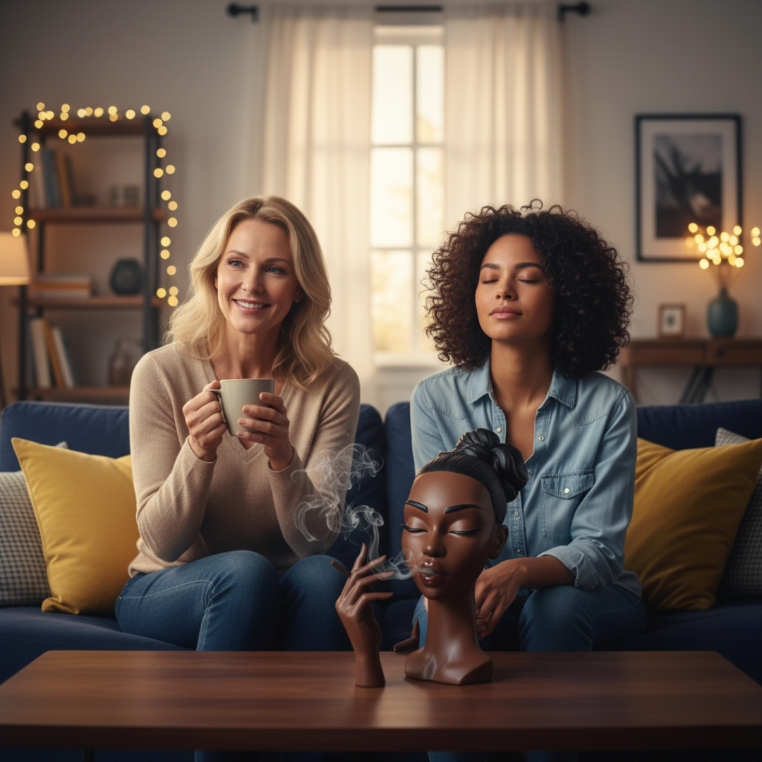 Scentra™ - Luxury Black Woman Head Incense Sculpture (50% Off)