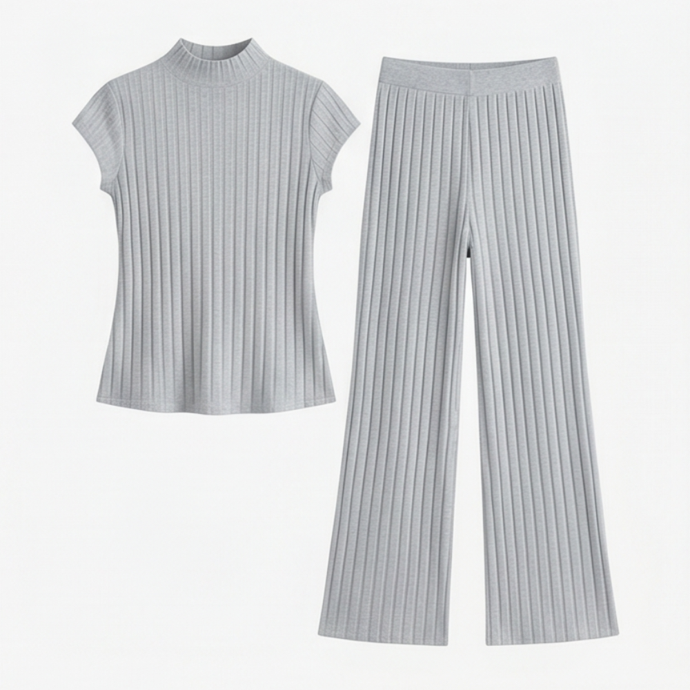 Selmira – Women's Ribbed Knit Two-Piece Set