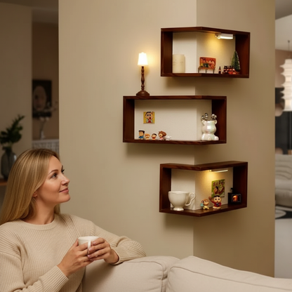 LuminaCorner™ - Illuminated Corner Shelves for Cozy Spaces