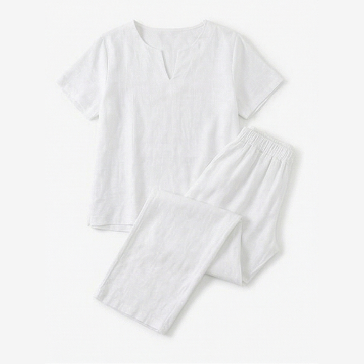 Lunessa – Women's Breezy V-Neck Top and Pants Set