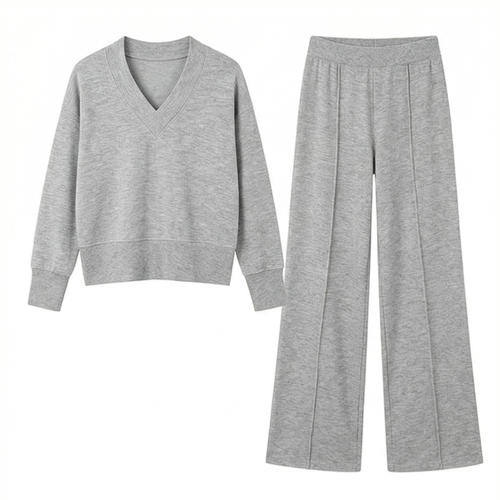 Lunessa – Women's Soft Knit Sweater and Wide Leg Pants Set