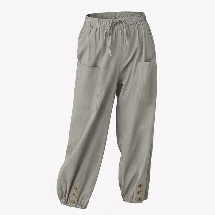 Brezia™ – Relaxed Fit Cotton Linen Capris