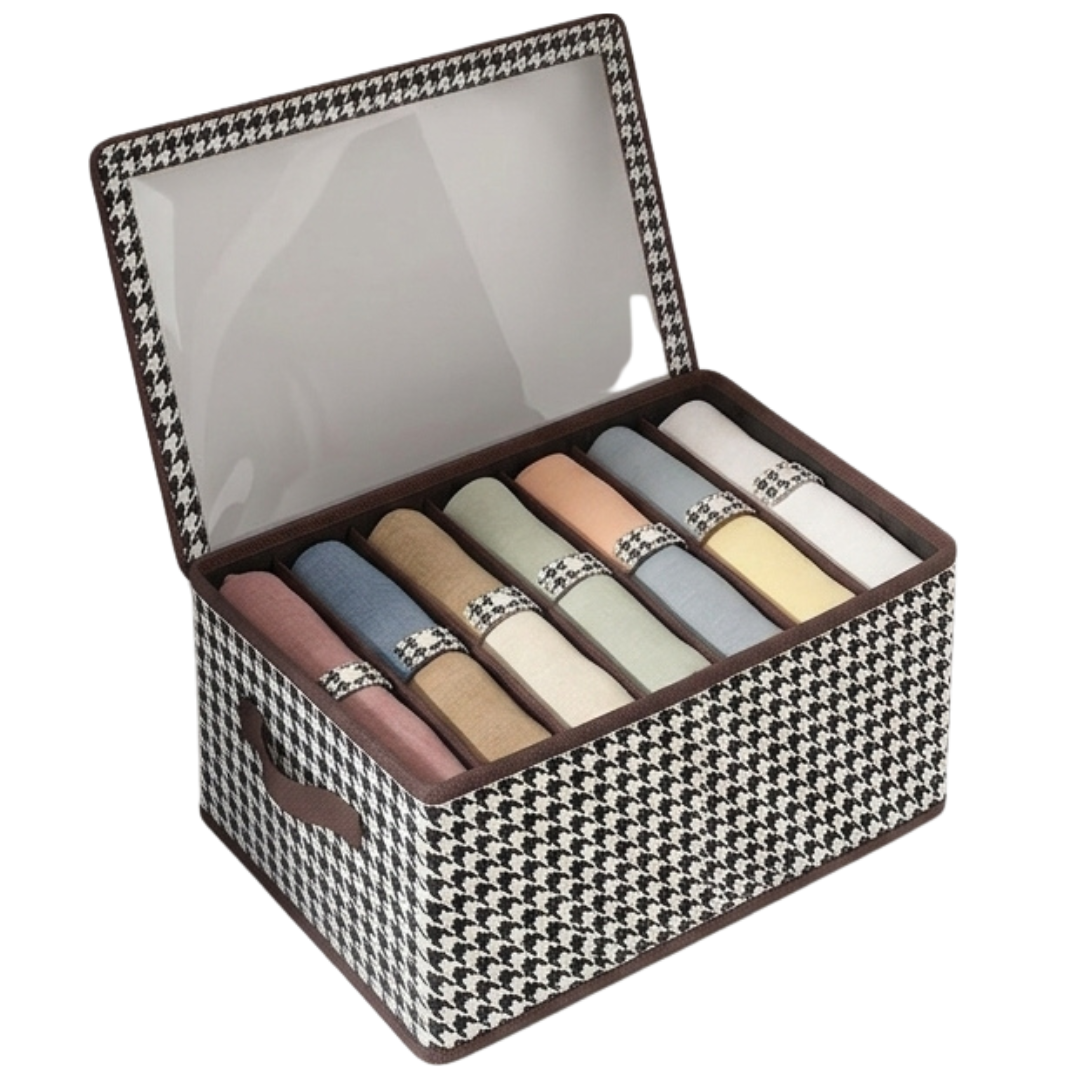 Gridwell™ – Foldable 9 Grid Clothes Organizer Box