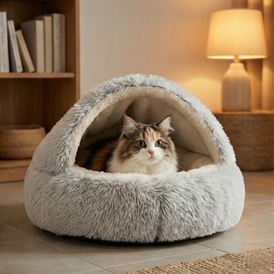 Cloofie™ – Plush Cave Bed for Cats (40% Off)