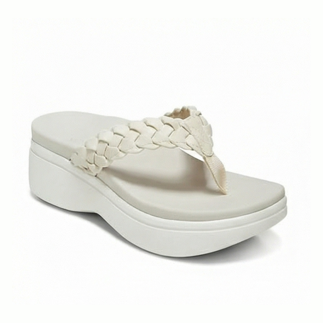 Soléna - Braided Platform Sandal for All Day Comfort