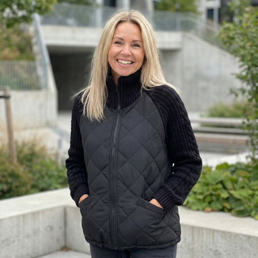 Quilora™ – Knitted Patchwork Puffer Jacket