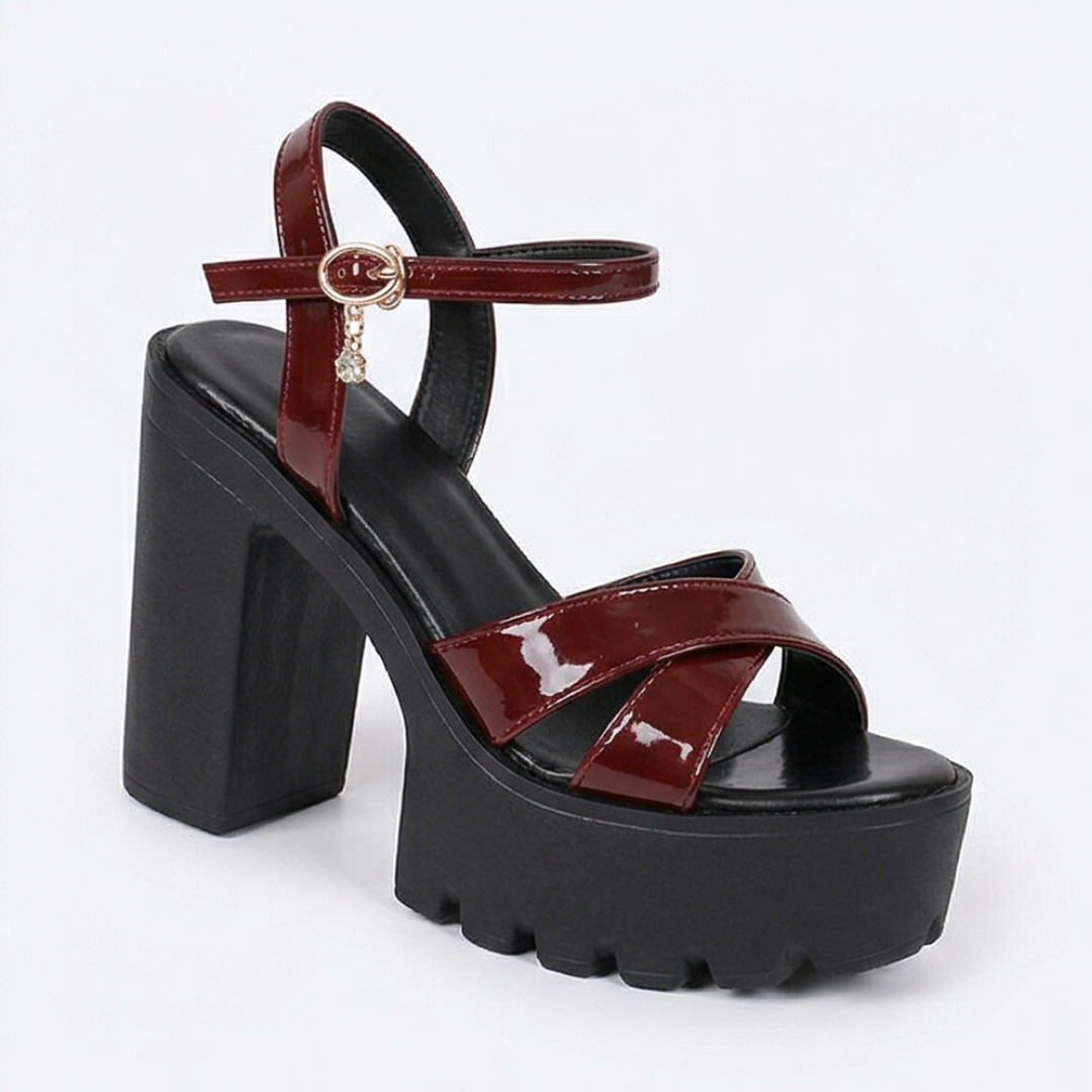 Elevana – Chunky Platform Ankle Strap Heels