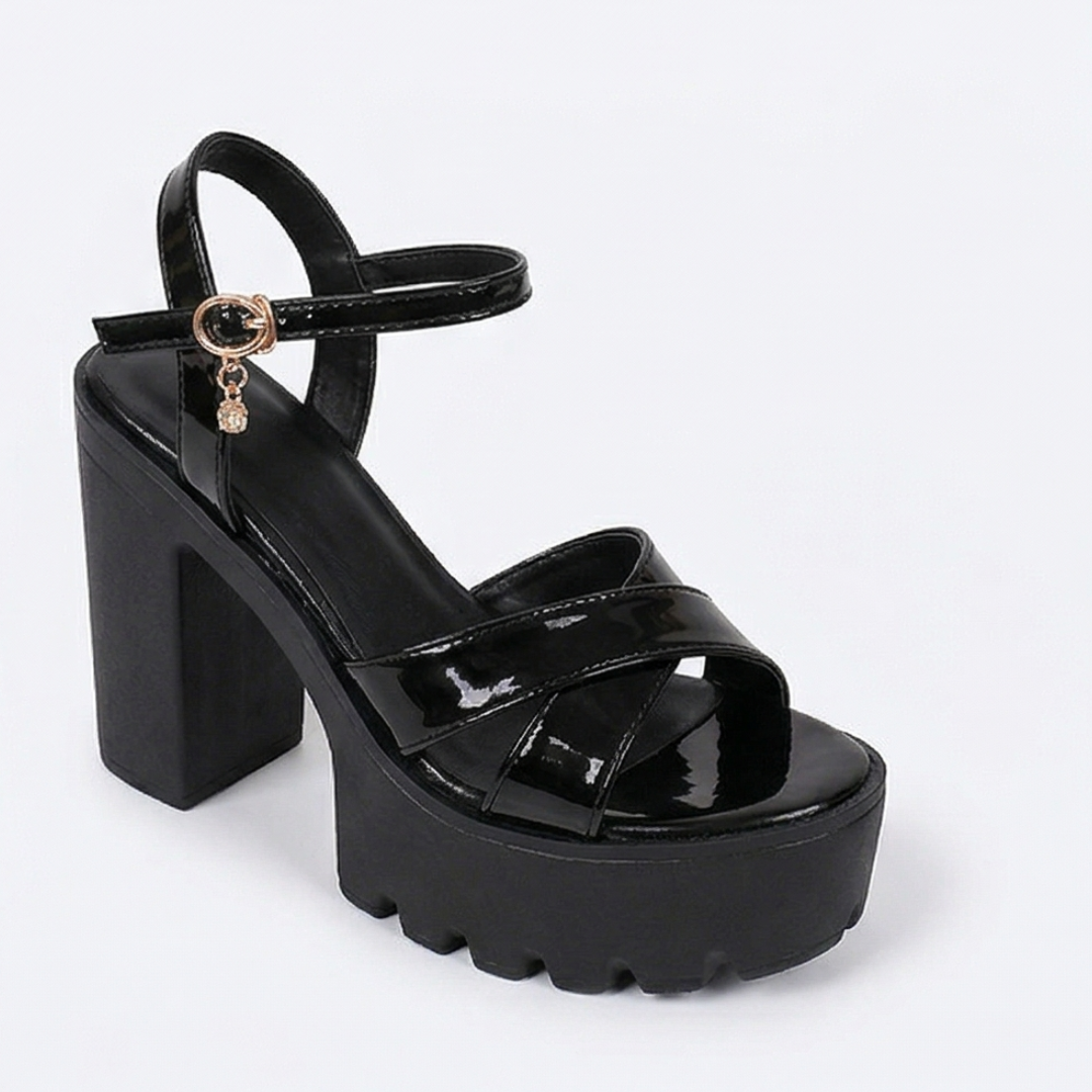 Elevana – Chunky Platform Ankle Strap Heels