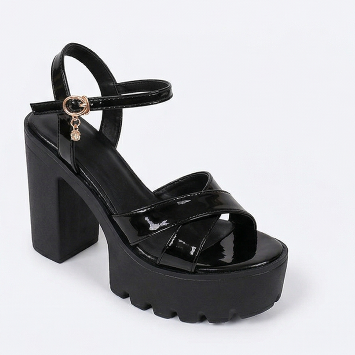Elevana – Chunky Platform Ankle Strap Heels
