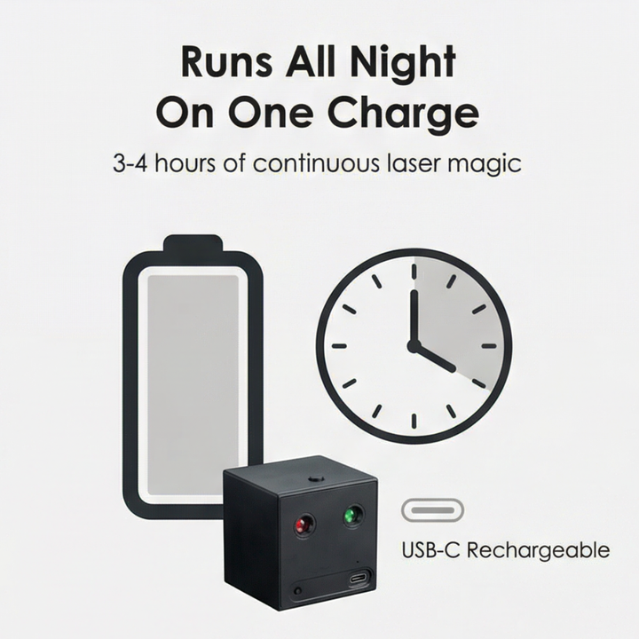 Lumivibe - Rechargeable mini laser party light