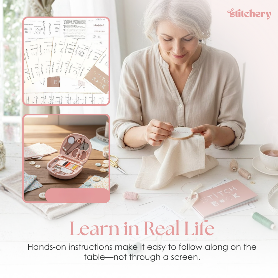 Stitchery™ – Mini Sewing Book for Creative Projects (50% Off)