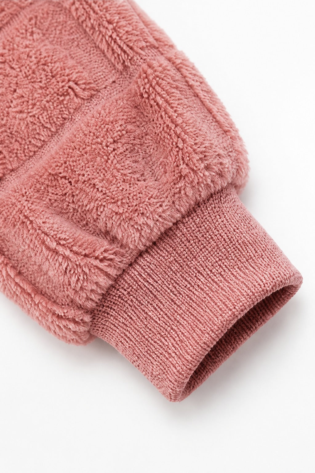 Plushden – Checkered Fuzzy Open-Front Cardigan
