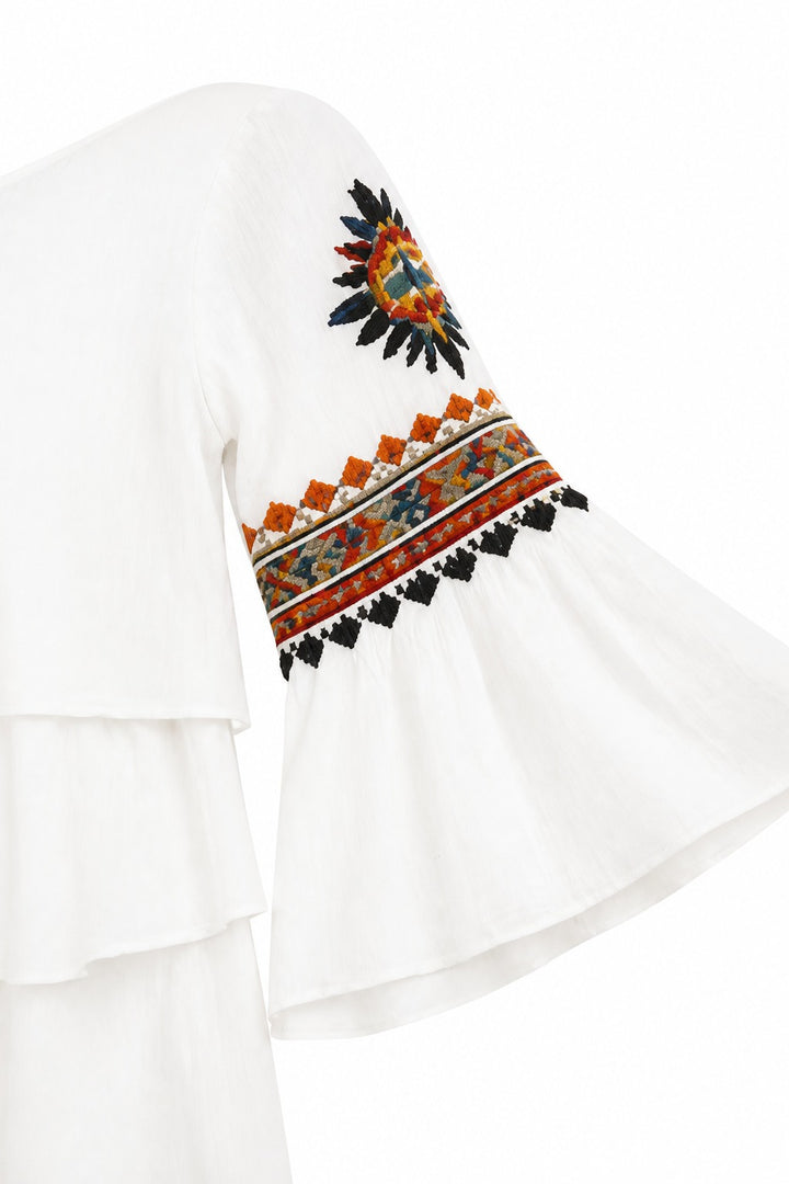Wanderveil – Tiered Boho Print Maxi Dress