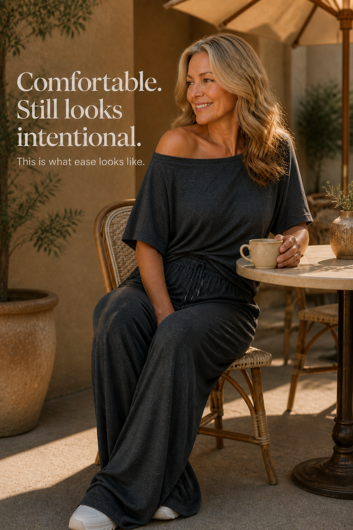 Wearbella – Off-Shoulder Wide-Leg Two-Piece Set