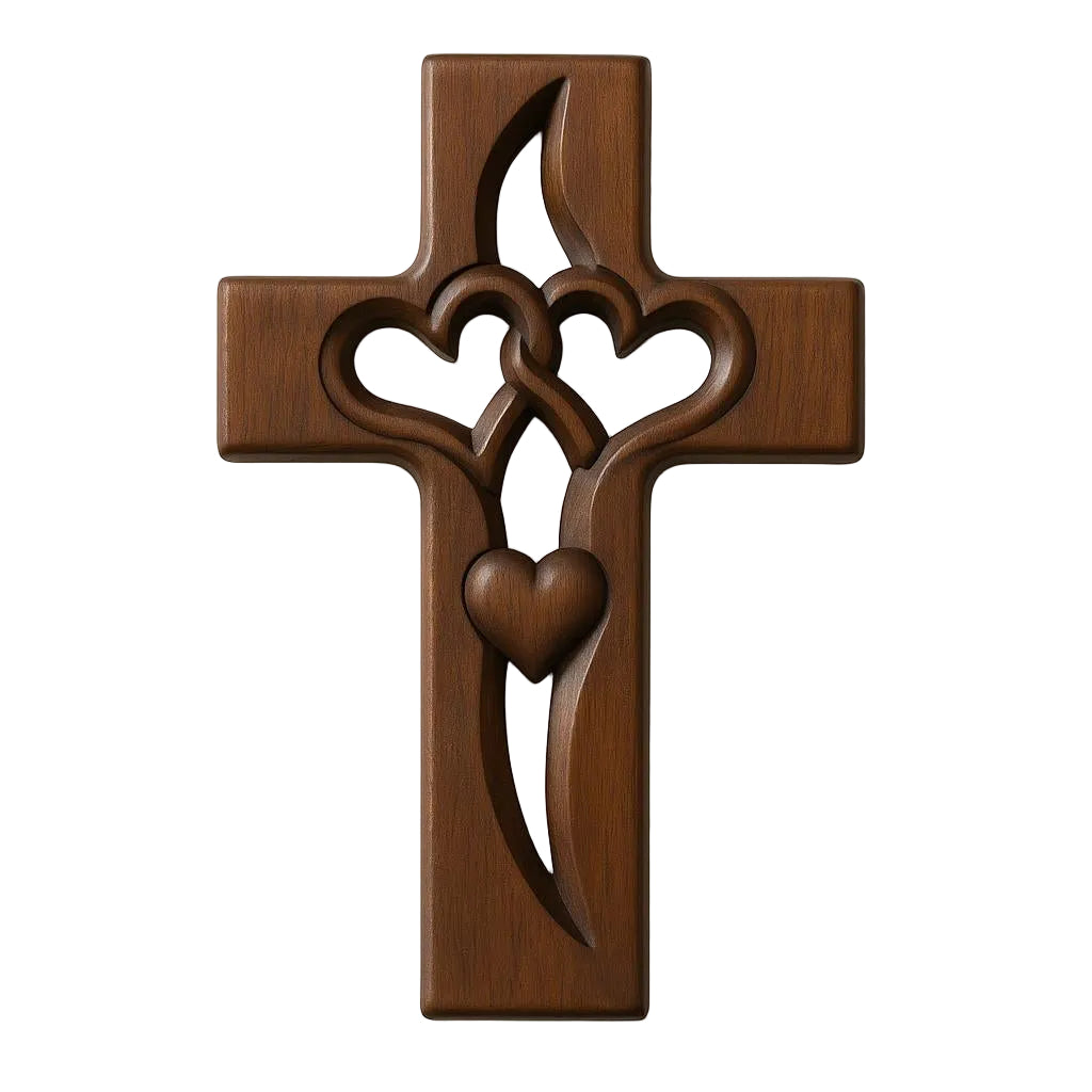 Everheart - Intertwined Heart Cross Wall Decor