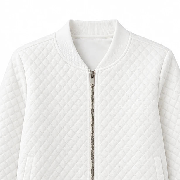 Overa – Diamond-Quilted Zip-Front Jacket
