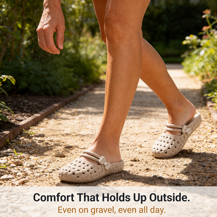 Halfhaven – Covered Toe Open Heel Comfort Sandal