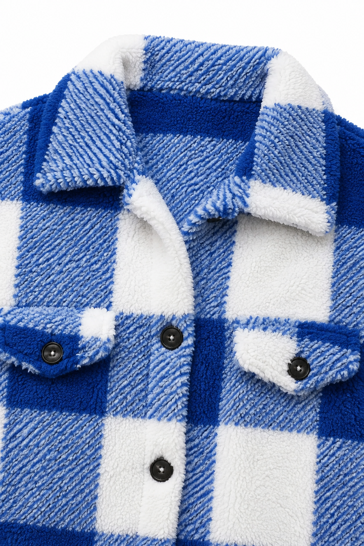 Wearbella – Checked Button-Front Overshirt Jacket