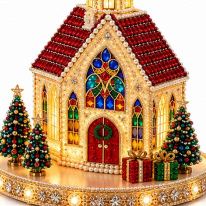 Glowspire – Gem-Decorated 3D Christmas Church Kit