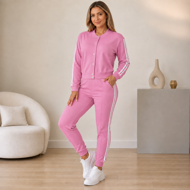Wearbella – 3-Piece Cropped Jacket,Tank And Jogger Set