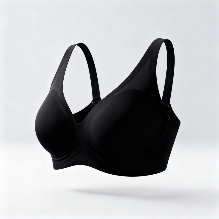 Airella – Women's Wireless Deep V Supportive Bra Black