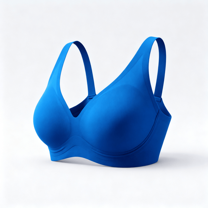 Airella – Women's Wireless Deep V Supportive Bra Blue