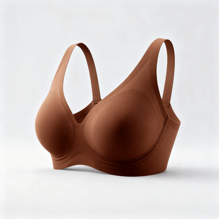 Airella – Women's Wireless Deep V Supportive Bra Coffee
