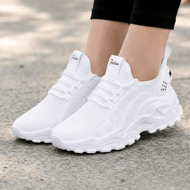 Airessa – Breathable Mesh Sneakers for All Day Comfort White / 6