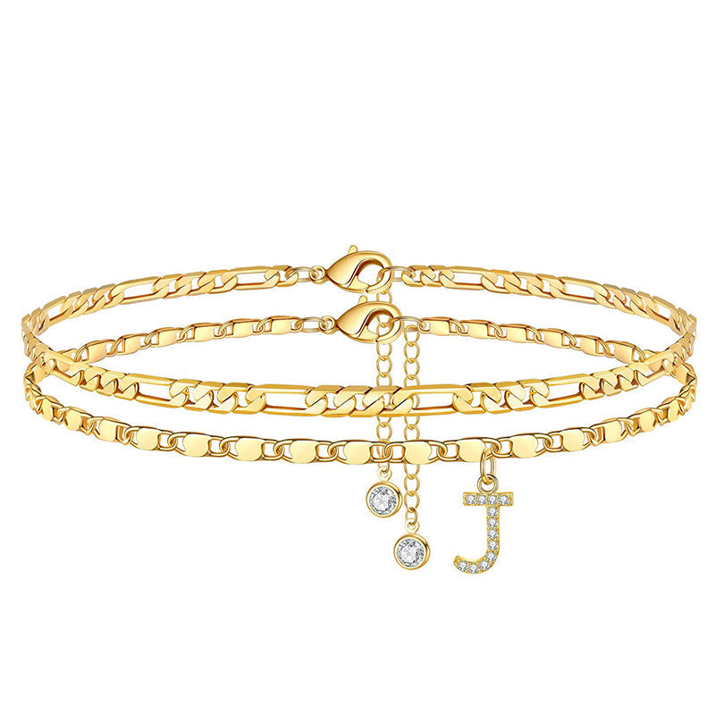 Letterly – Letter Layered Anklet