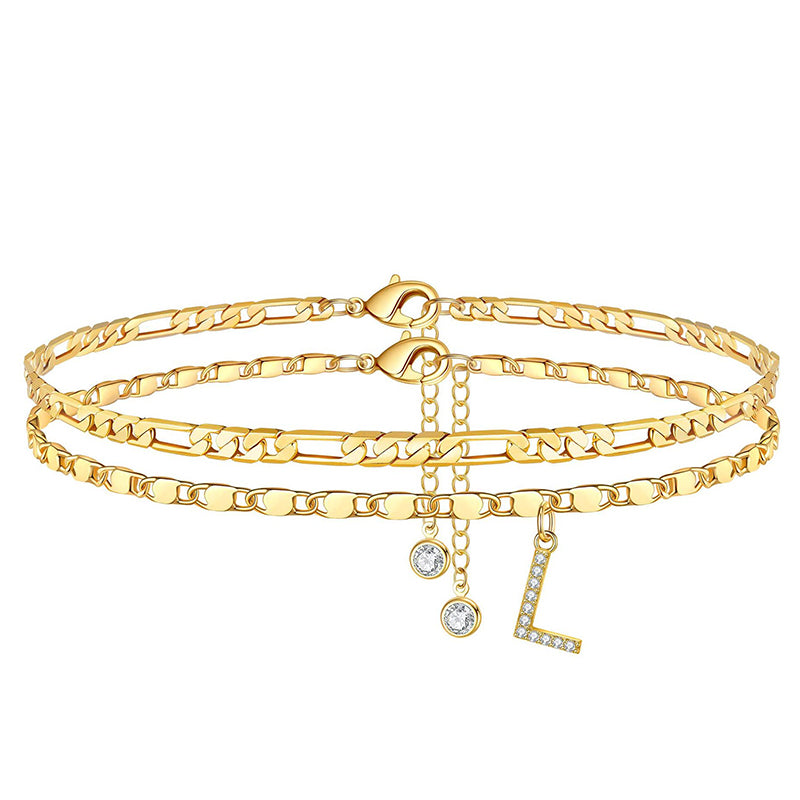 Letterly – Letter Layered Anklet