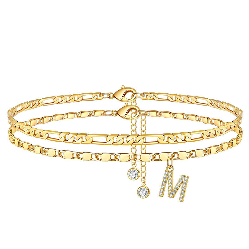 Letterly – Letter Layered Anklet