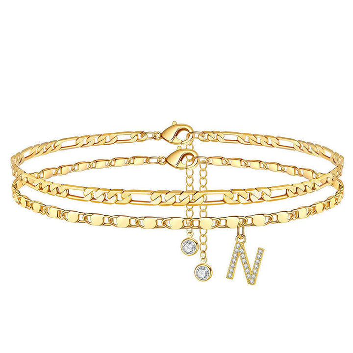 Letterly – Letter Layered Anklet