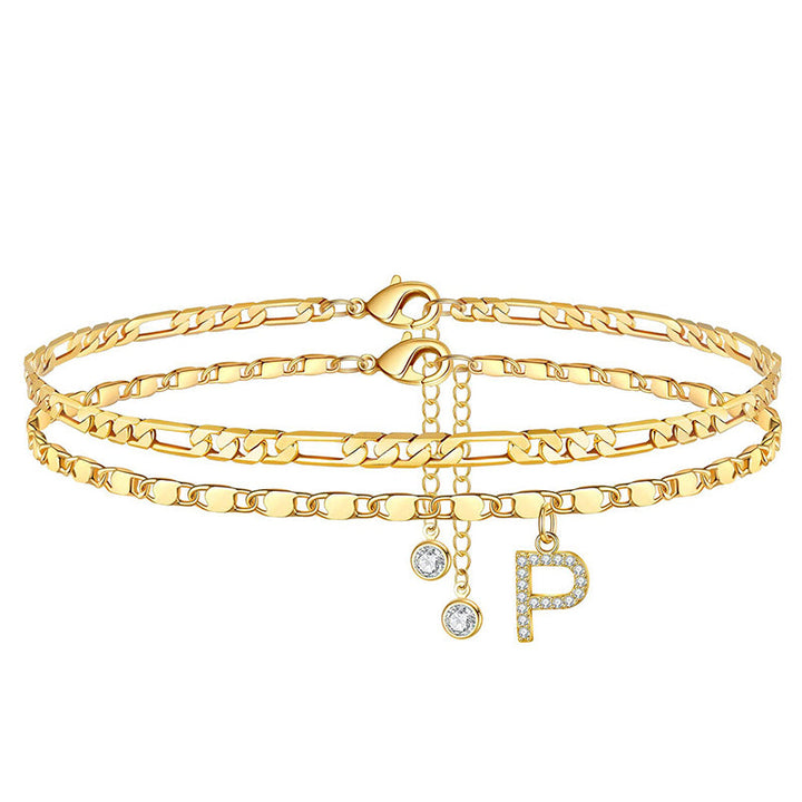 Letterly – Letter Layered Anklet