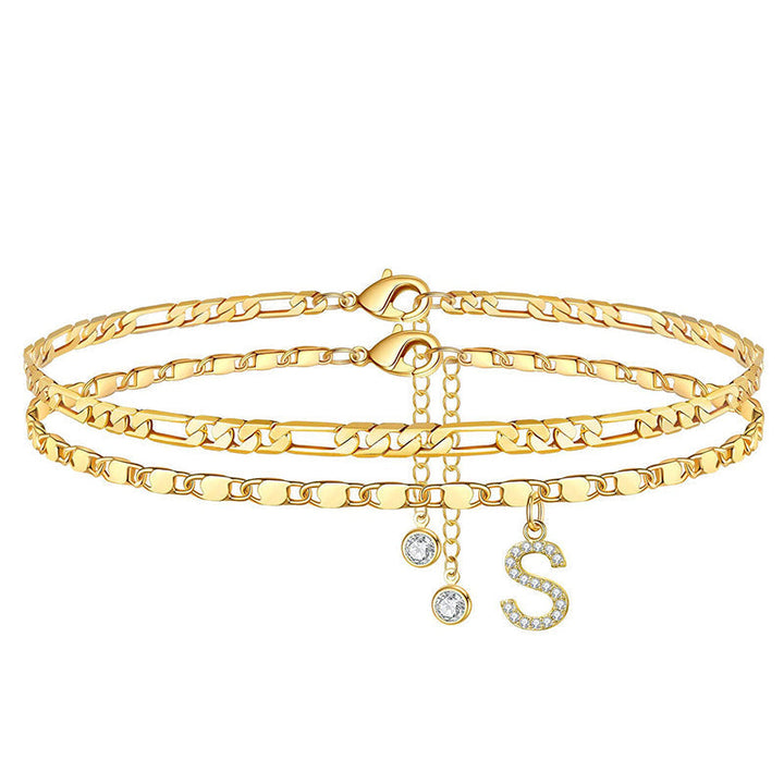 Letterly – Letter Layered Anklet