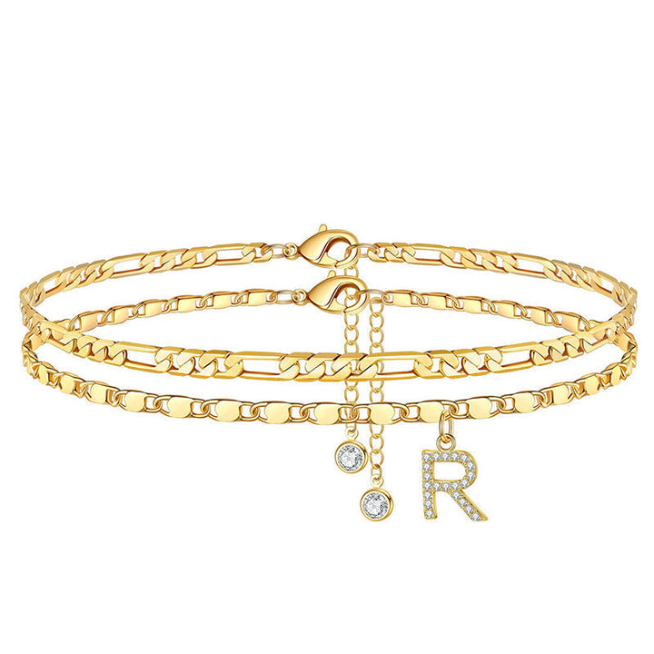 Letterly – Letter Layered Anklet