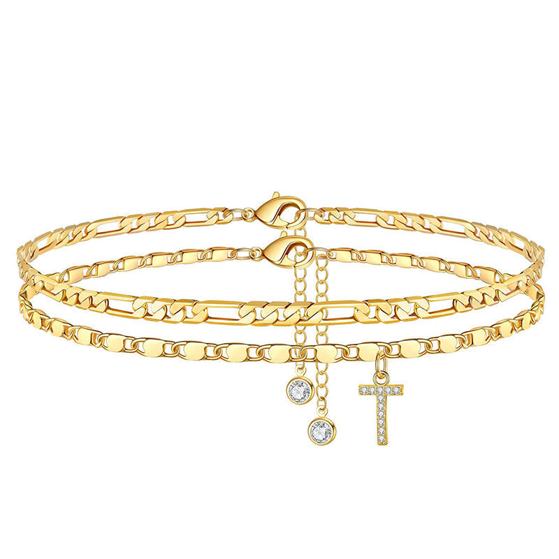Letterly – Letter Layered Anklet