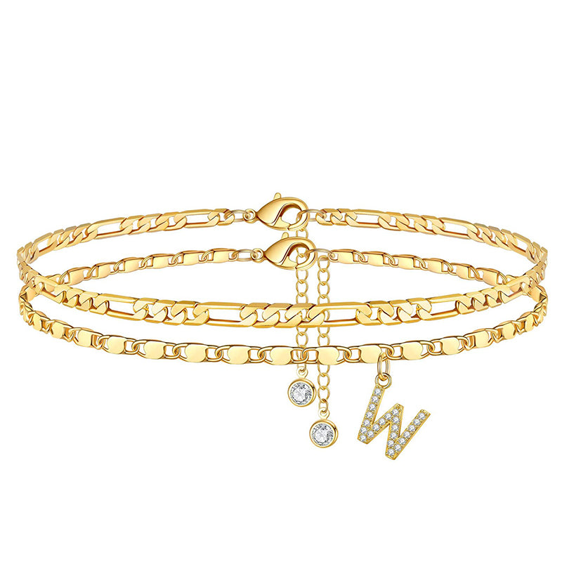 Letterly – Letter Layered Anklet