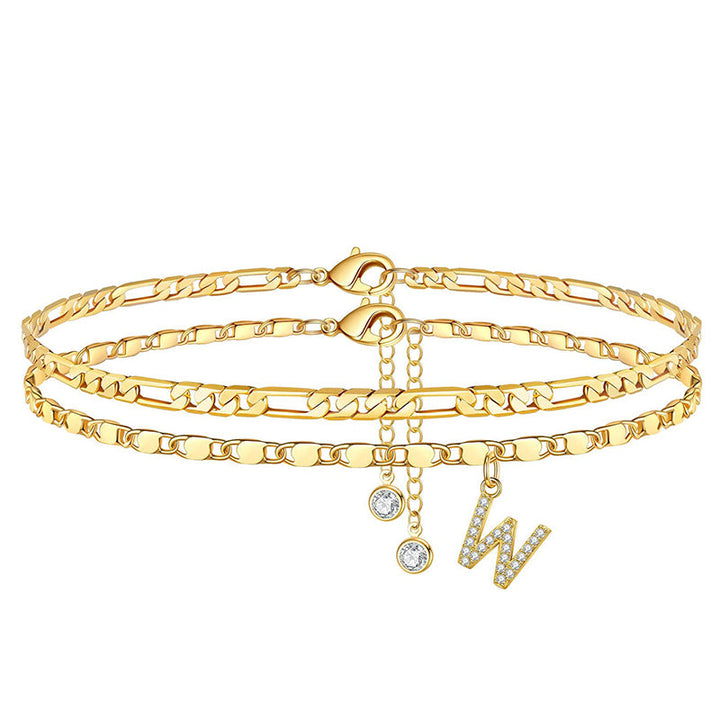 Letterly – Letter Layered Anklet