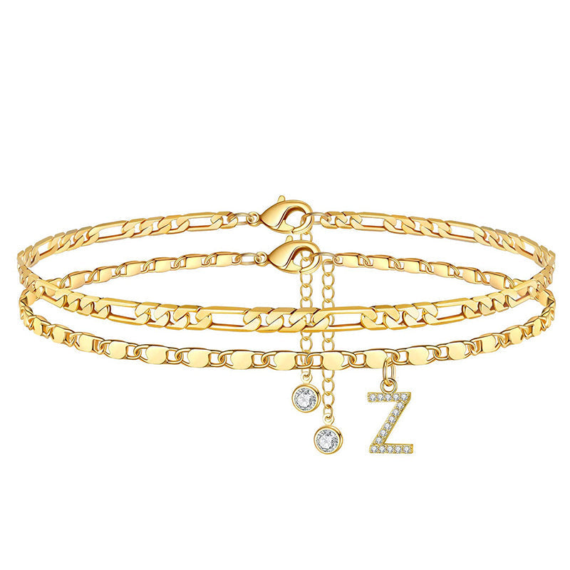 Letterly – Letter Layered Anklet