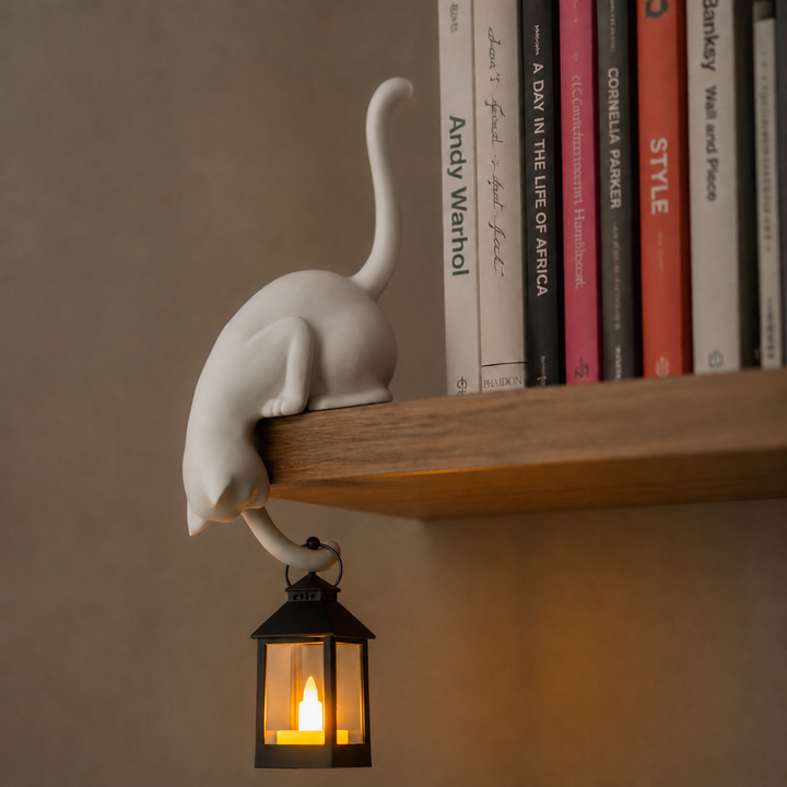 Ledgekit – The Shelf-Edge Cat Lantern That Keeps You Company 2pcs ( 1 Black + 1 White)