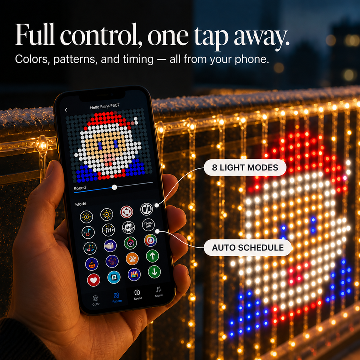 Glowveil – App-Controlled LED Curtain Lights