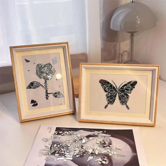 Shard & Bloom™ - DIY Butterfly Broken Mirror Mosaic Frame