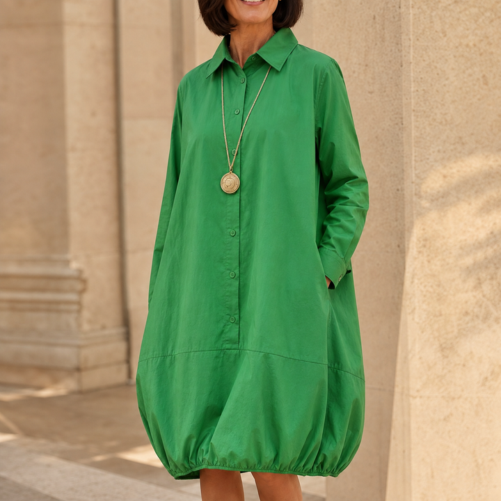 Wearbella – Button-Front Relaxed Shirt Dress