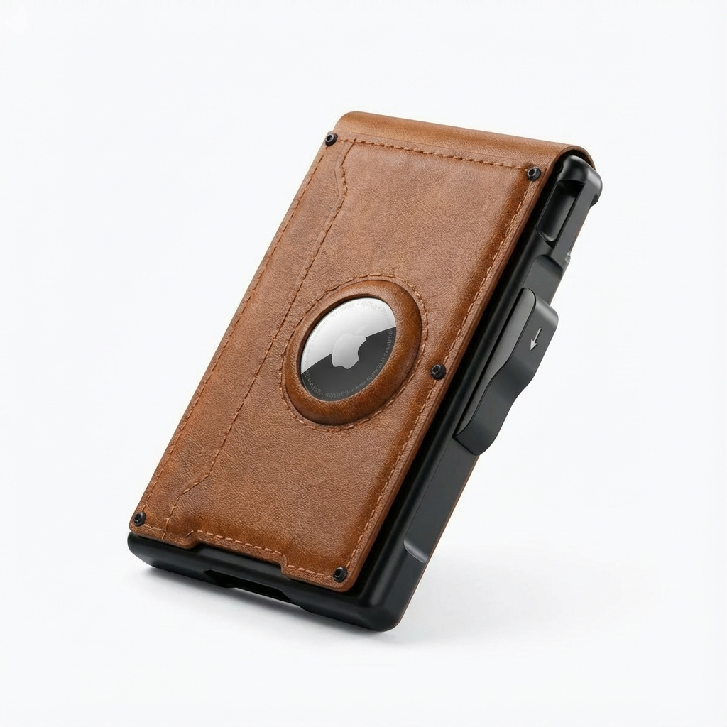 Vaultric - Slim Pop-Up Wallet with AirTag Pocket