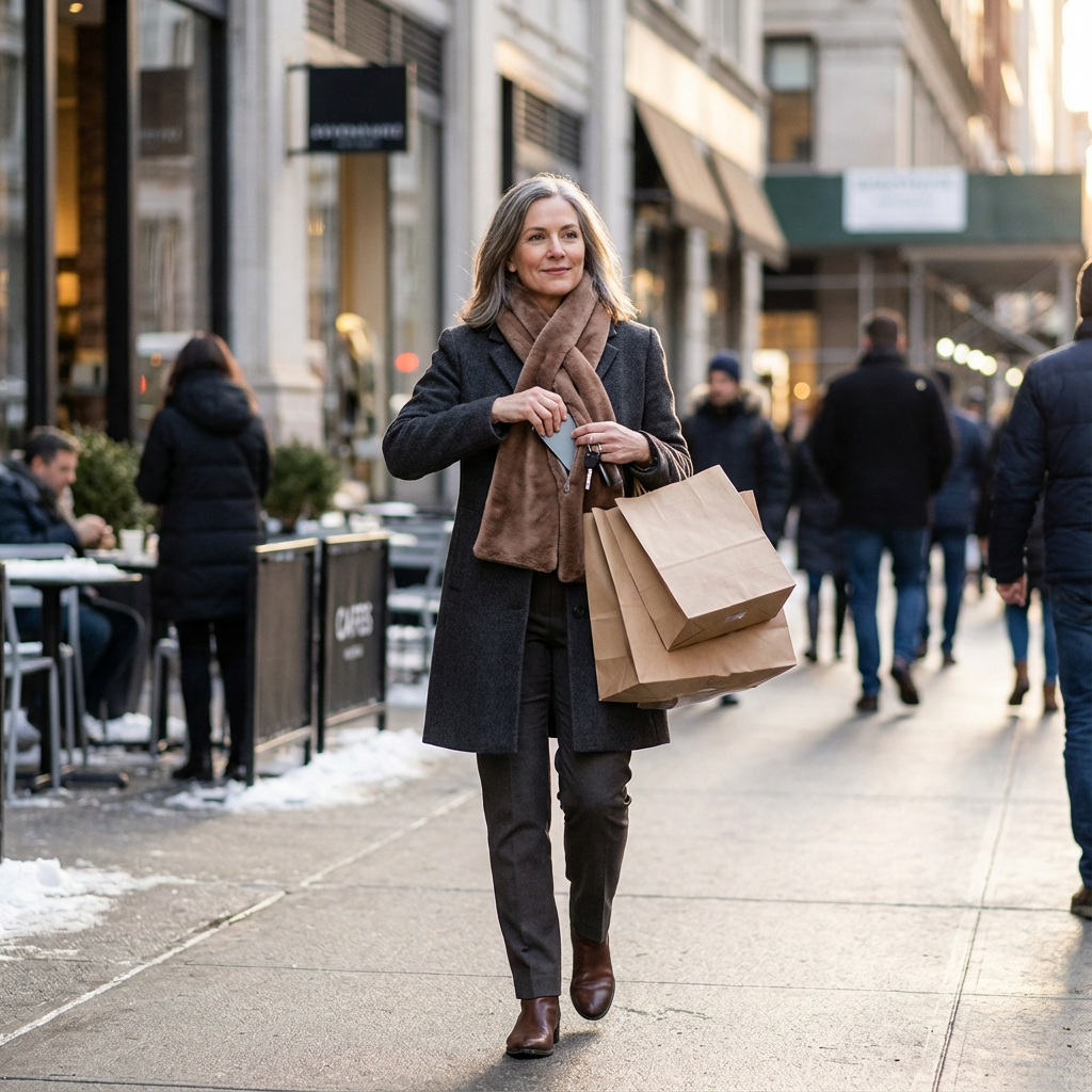 Velancia™ – Soft Faux Fur Scarf with Zip Pocket