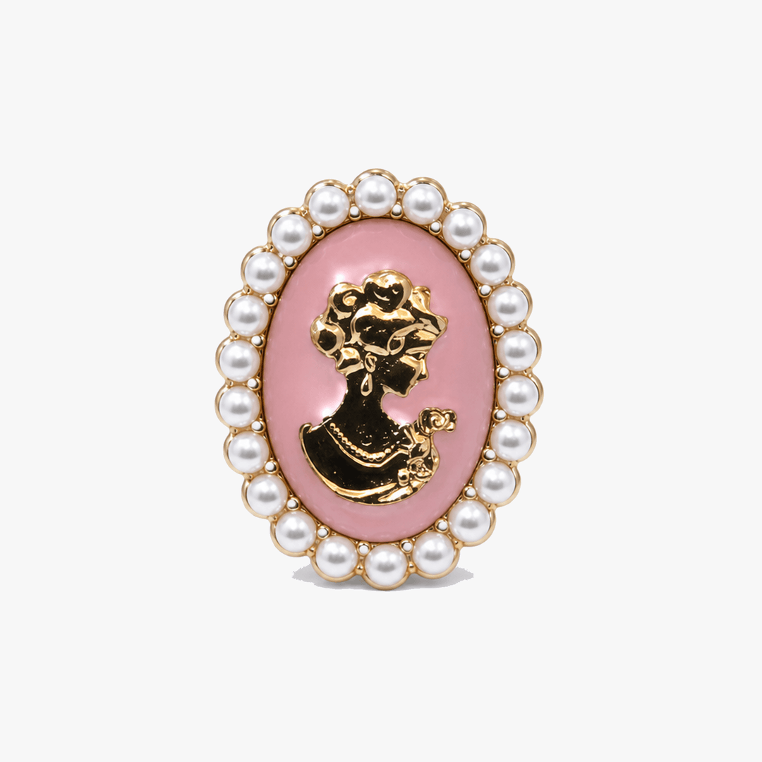 Petaline - Golden Floral Cameo Brooch