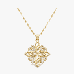 Elowen – Crystal Celtic Knot Necklace